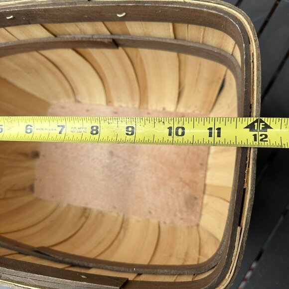 Wooden Woven Baskets Double Handles Rustic Farmhouse Decor Medium and Small - Picture 2 of 16